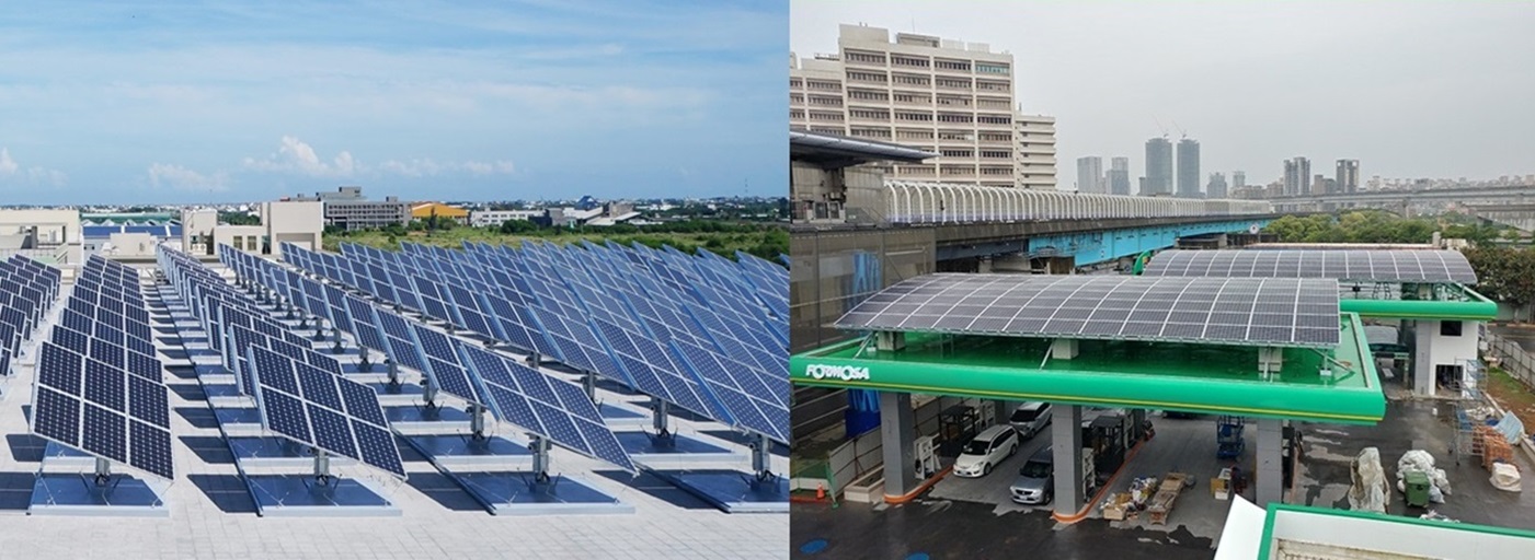 iPV tracker on roof top of office building-the best dual-axis solar tracker system with high kWh renewable energy output.
